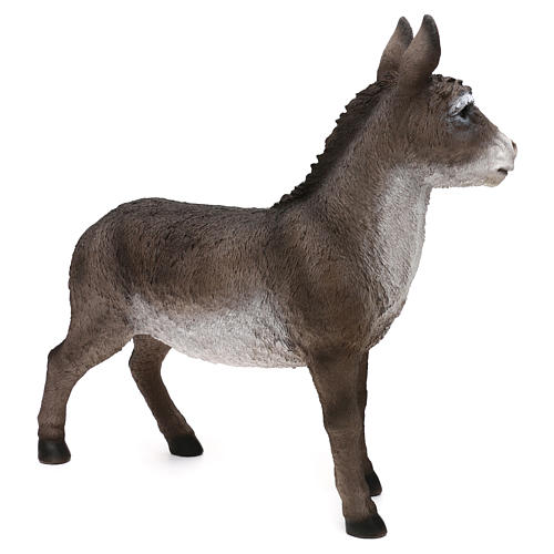 Grey donkey figurine, in colored resin for 60-80 cm nativity 4