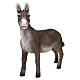 Grey donkey figurine, in colored resin for 60-80 cm nativity s3