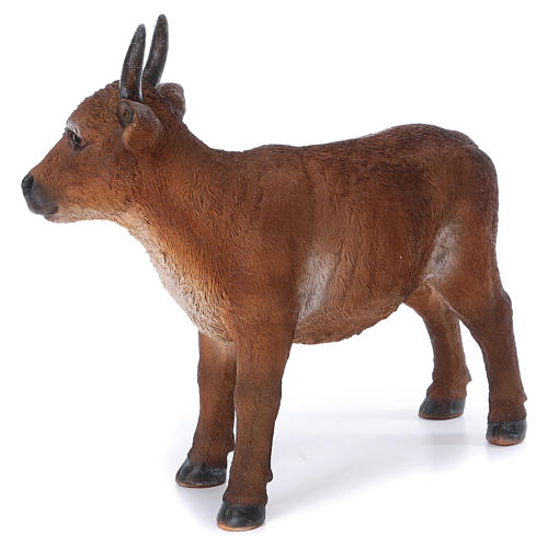 Brown ox figurine, in colored resin for 60-80 cm nativity 3
