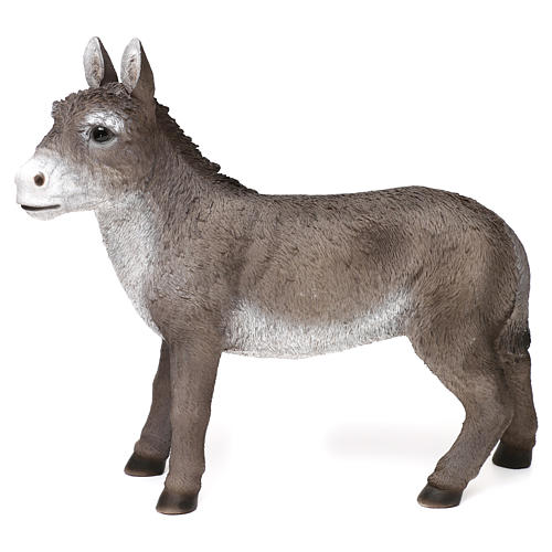 Donkey figurine in resin for 40-50 cm Nativity scene 1
