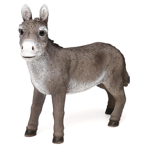 Donkey figurine in resin for 40-50 cm Nativity scene 3