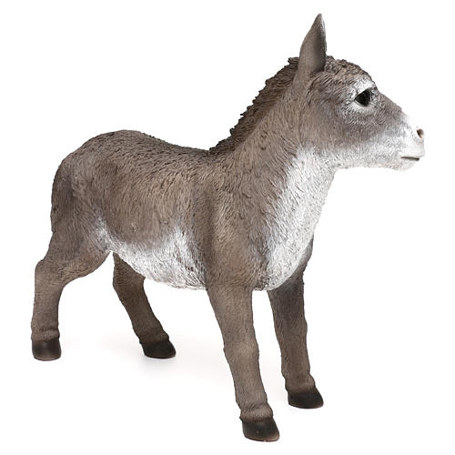 Donkey figurine in resin for 40-50 cm Nativity scene 4