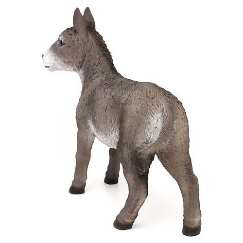Donkey figurine in resin for 40-50 cm Nativity scene 5