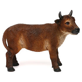 Nativity ox, in colored resin, for 30-38 cm nativity
