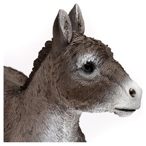 Gray donkey statue, in colored resin for 30-38 nativity 2