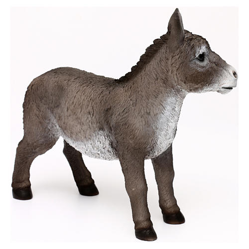 Gray donkey statue, in colored resin for 30-38 nativity 4