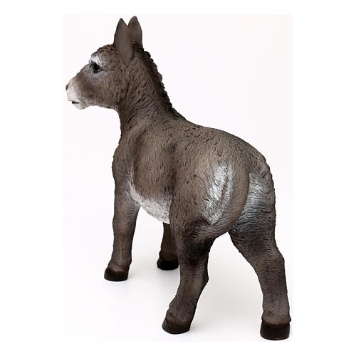 Gray donkey statue, in colored resin for 30-38 nativity 5
