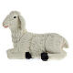 Set 3 moutons avec bélier résine colorée pour crèche 25-30 cm s2