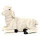 3 sheep with ram figurine, in colored resin for 35-40 cm nativity s2