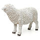 Woolly sheep looking right, in colored resin for 60-80 cm nativity s3