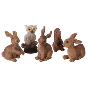 Forest animals 5 pieces for 11-12cm Nativity Scenes
