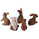 Animais da floresta 5 peças para presépio com figuras 11-12 cm altura média s2
