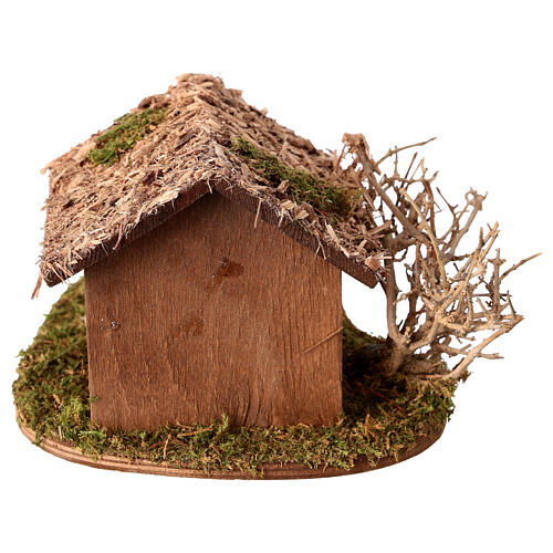 Hundehütte Holz 9x13x15cm für Krippen 12/14cm 5