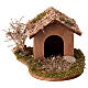 Hundehütte Holz 9x13x15cm für Krippen 12/14cm s1