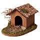 Hundehütte Holz 9x13x15cm für Krippen 12/14cm s3