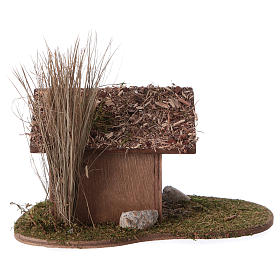 Wooden doghouse 9x13x15 cm for 12-14cm Nativity Scenes
