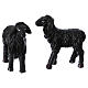 Moutons noirs set 2 pcs pour crèche 9 cm s1