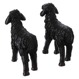 Owce czarne zestaw 2 sztuki do szopki 9 cm