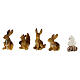 Animais da floresta conjunto 5 peças para presépio com figuras 7 cm altura média s2