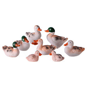 Patos 8 piezas para belén 10-12 cm