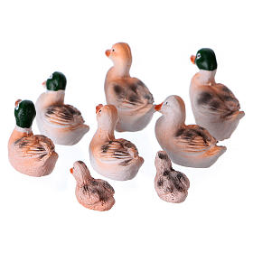 Patos 8 piezas para belén 10-12 cm