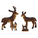 Nordic-style trough with reindeer family 11x17x13 for 8cm Nativity Scenes s3