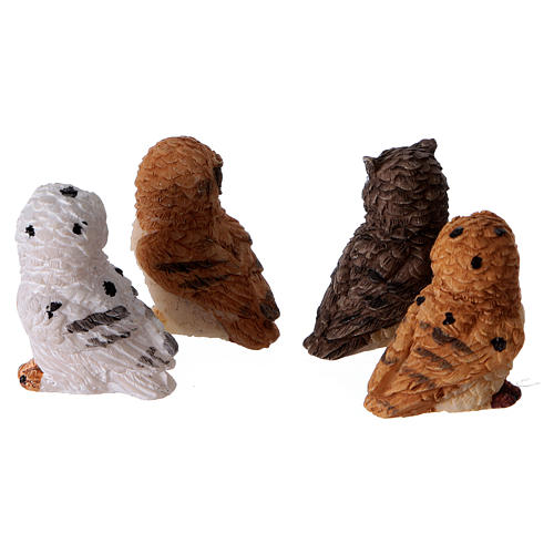 Owls 4 pieces for 11cm Nativity Scenes 2