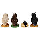 Gufi per presepi set 4 pz di 11 cm s2