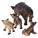 Familie von Wildschweinen 4St. für Krippen von 11cm s2