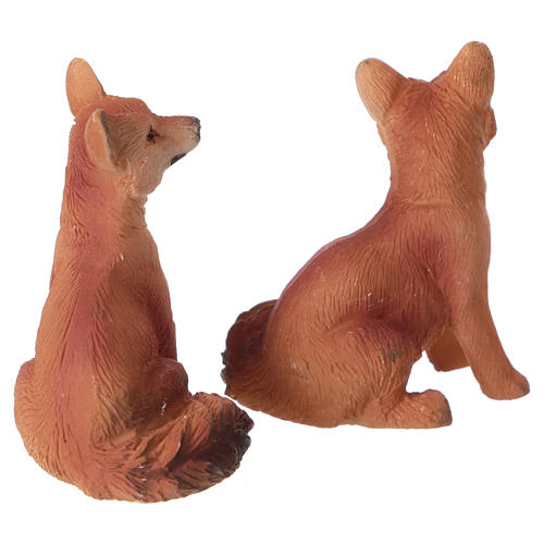 Foxes 2 pieces for 11cm Nativity Scenes 2
