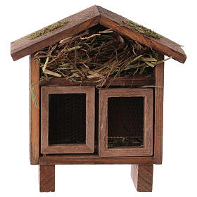 Chicken coop with straw, for 10-12 nativity