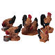 Chickens 5 pieces for 7cm Nativity Scenes s1
