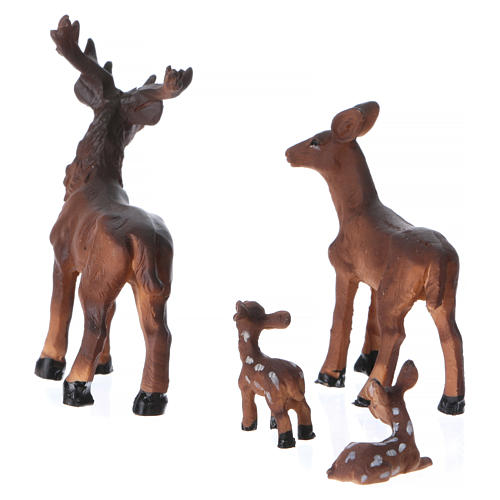 Nativity Scene setting with trough , spruces and reindeer 20x20x20 for 8 cm Nativity Scenes 4