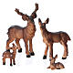Nativity Scene setting with trough , spruces and reindeer 20x20x20 for 8 cm Nativity Scenes s2