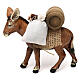 Donkey carrying barrel and wood, 8 cm Neapolitan nativity s1
