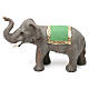 Elefant mit grünem Tuch für 6cm neapolitanische Krippe s1