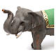 Elefant mit grünem Tuch für 6cm neapolitanische Krippe s2