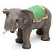 Elefant mit grünem Tuch für 6cm neapolitanische Krippe s3