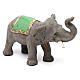 Elefant mit grünem Tuch für 6cm neapolitanische Krippe s4