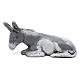 Crouching donkey for Neapolitan Nativity scene 8 cm s1