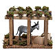 Donkey under grape portico, 10 cm nativity s4