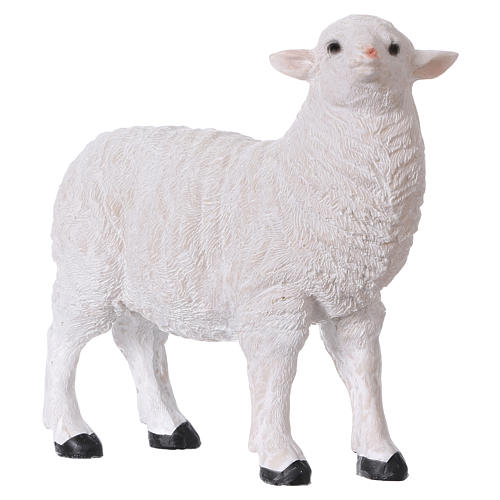 Set 2 moutons résine pour crèche 35x-45 cm 3