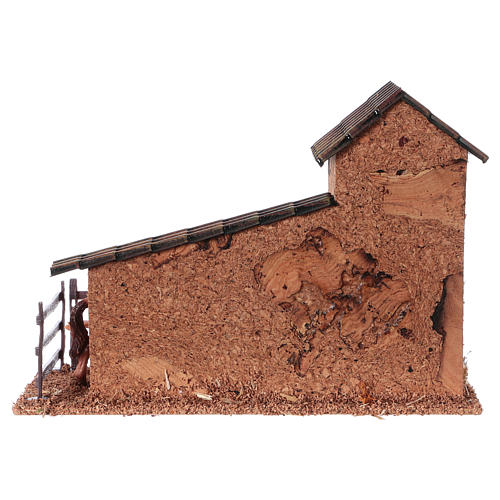Horse stall and bird house, for 9 cm nativity 4