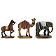 Camelo elefante e cavalo resina para presépio com figuras de 11 cm de altura média s2