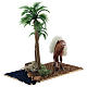 Oasis with palms and standing camel for nativity 10x10x7 cm s3