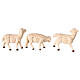 Moutons 3 pcs résine pour crèche 8-10 cm s3