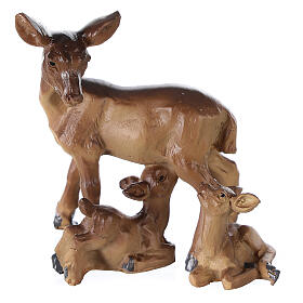 Family of deer in resin, for 10-12-14 cm nativity