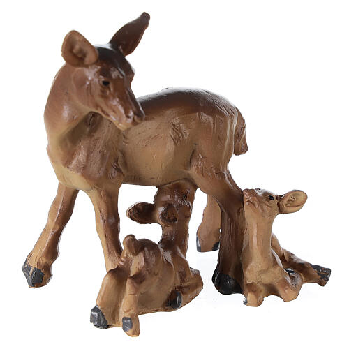 Family of deer in resin, for 10-12-14 cm nativity 2