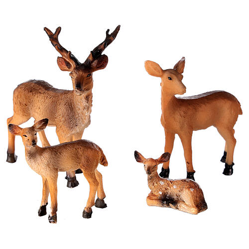 Deer family 4 pcs set, for 10-12-14 cm nativity 2