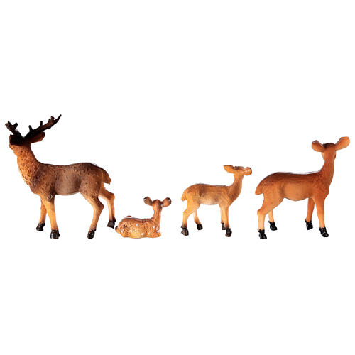 Familia de ciervos 4 piezas belén 10-12-14 cm 4